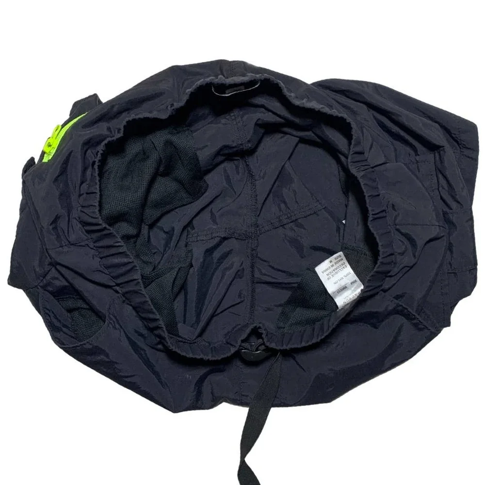 PacSun | Men | Black Neon Green Nylon Board Shorts | Size Medium